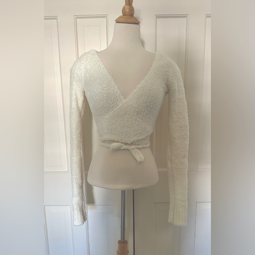 SKIMS Cozy /IVORY -White Wrap Sweater